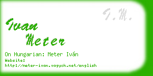 ivan meter business card